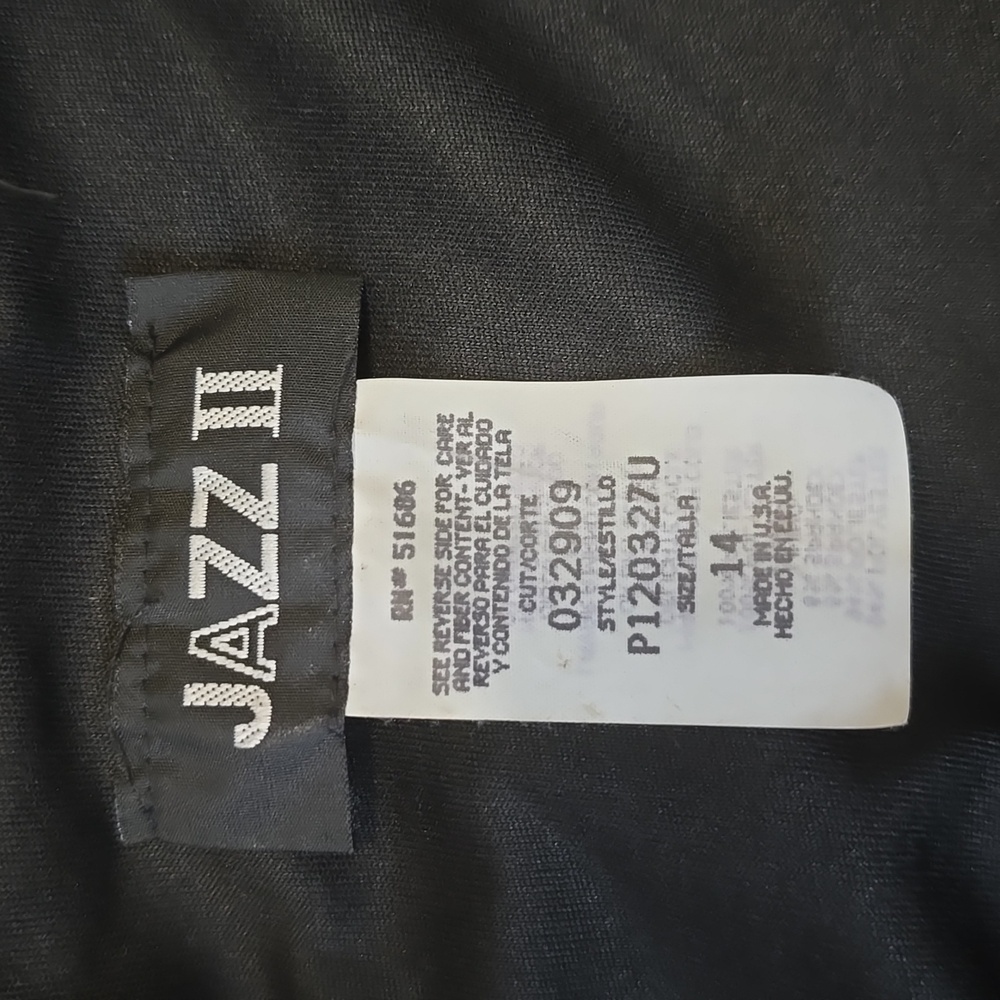 Jazz II Black Marabou Floor Length Dress Size 14 - Picture 7 of 8